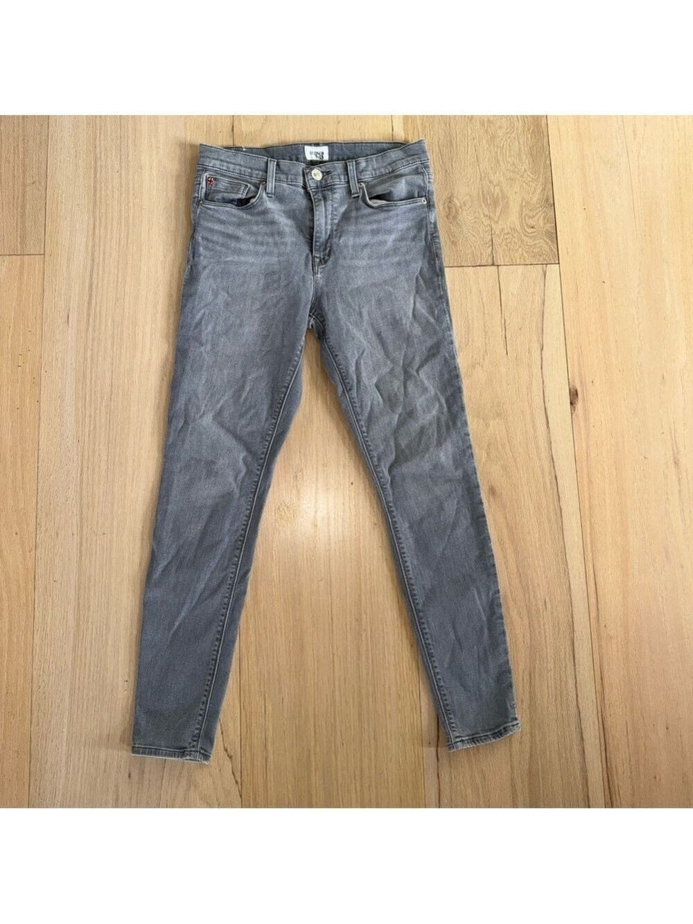 Hudson Jeans Natalie Midrise Super Skinny Ankle Jeans Light Gray Size 29